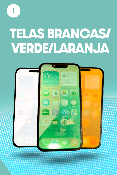 Telas Brancas/verde/laranja