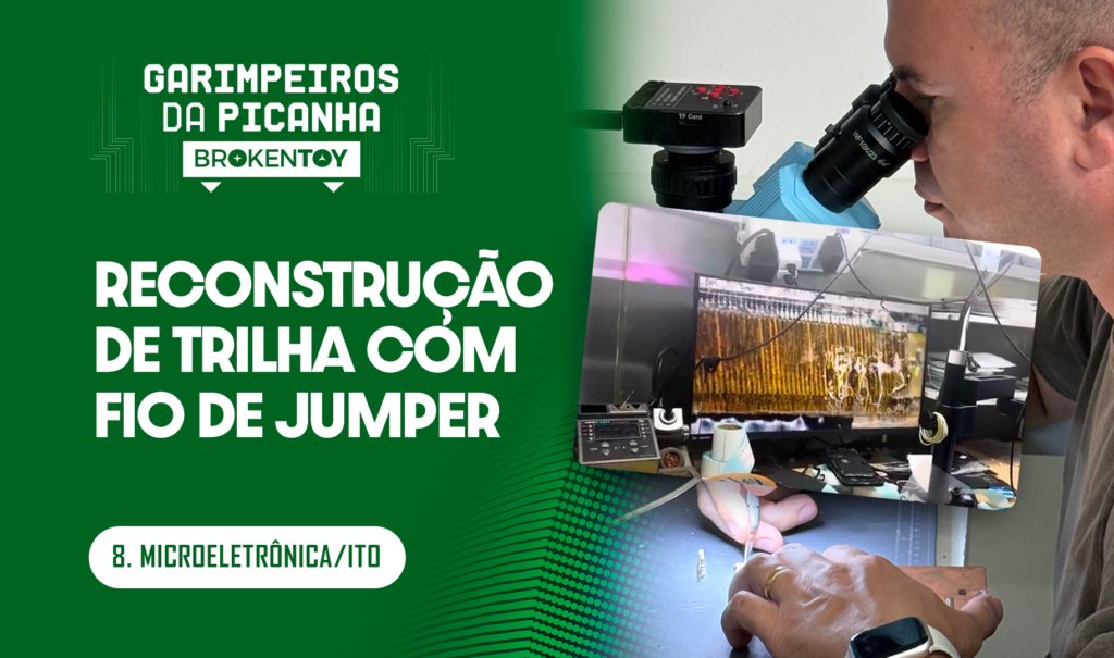 Reconstrução de trilha com fio de Jumper