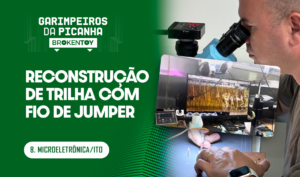 Reconstrução de trilha com fio de Jumper