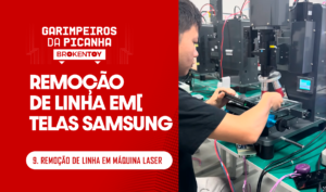 Remoção de linha em telas Samsung