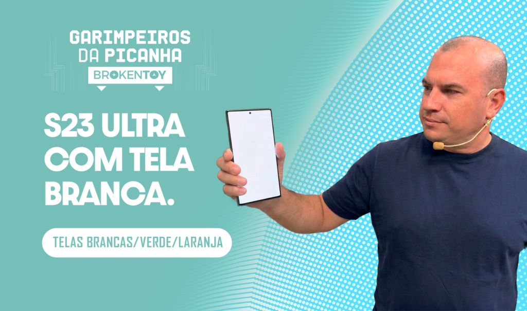 Tela branca  verde S23 Ultra