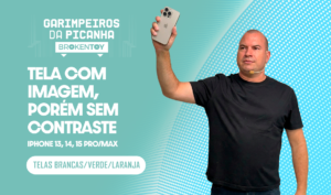 Tela com imagem, porém sem contraste (13, 14, 15 Pro/Max)