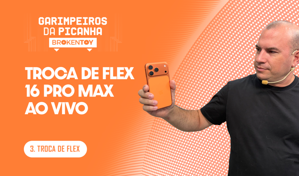 Troca de flex 16 pro max ao vivo